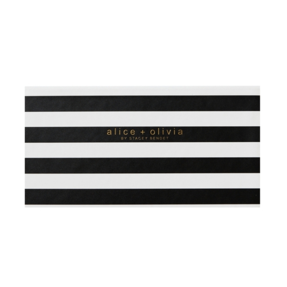 Alice + Olivia Positano Black & White  Stripe Sticky Note Set ~ NWT